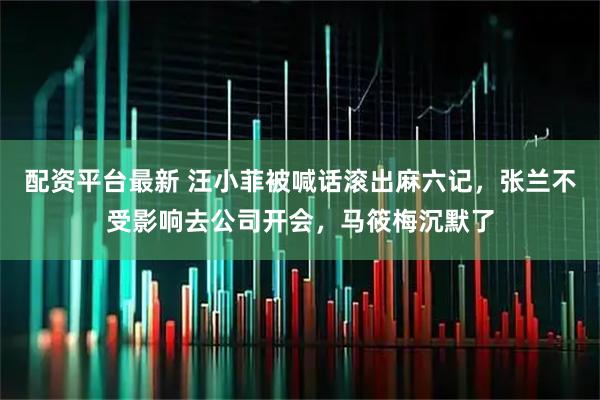 配资平台最新 汪小菲被喊话滚出麻六记，张兰不受影响去公司开会，马筱梅沉默了